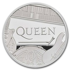 Great Britain 2020 &pound;5 Music Legends Queen Silver Proof 2 oz Coin Box Coa