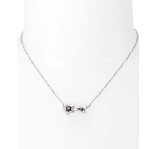 Collana con ciondolo Coach stella cadente abalone in argento sterling 925. 16 18 pollici nuovo con etichetta