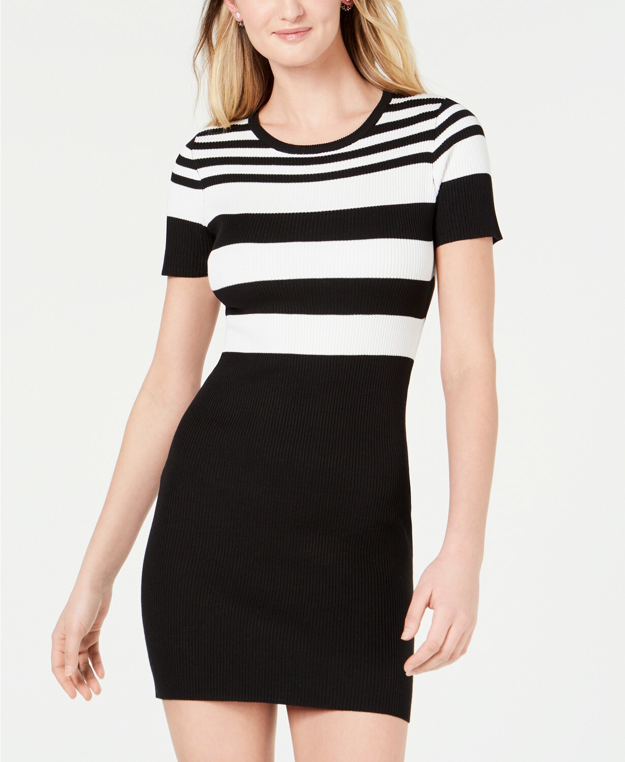 Crave Fame Juniors' Striped Sweater 