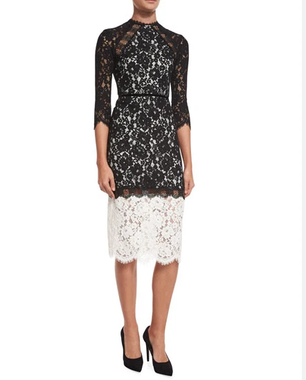 alexis black and white lace dress ALEXIS Naturi Dress Black White / XS main image 0
