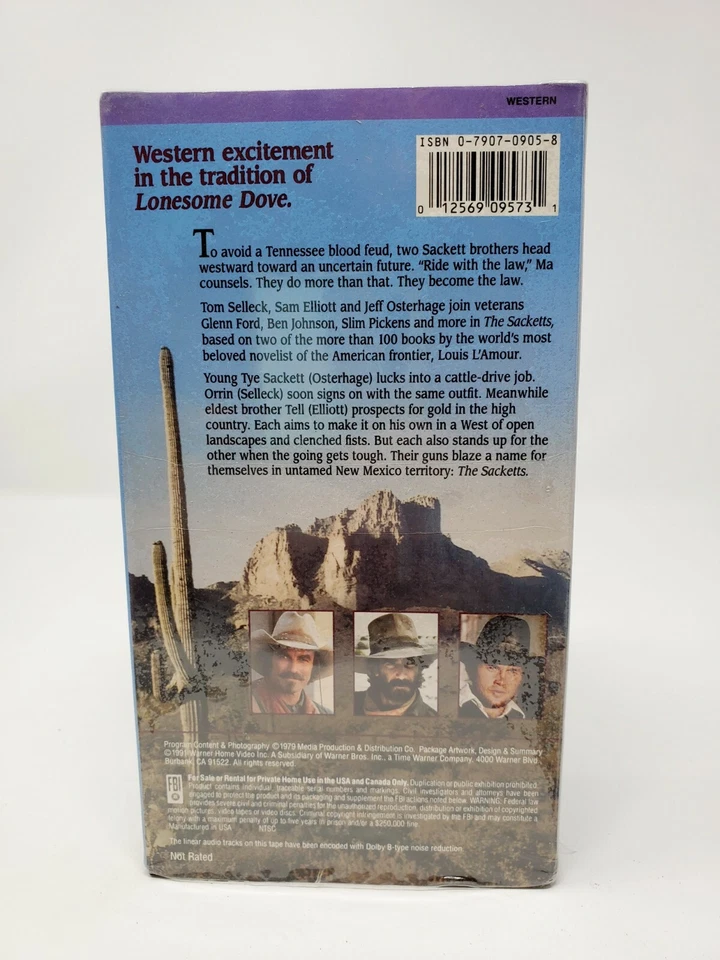 The Sacketts (VHS Tape, 1991, 2-Tape Set) Jeffrey Osterhage - Image 2 of 4