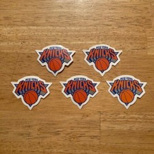  LOT OF 5 NEW YORK KNICKS Team Logo 2.5" x 2" NBA Decal Sticker