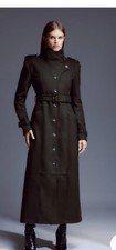 Karen Millen Coat Lydia Tailored Wool Blend High Neck Belted Maxi Coat 14 (£399)