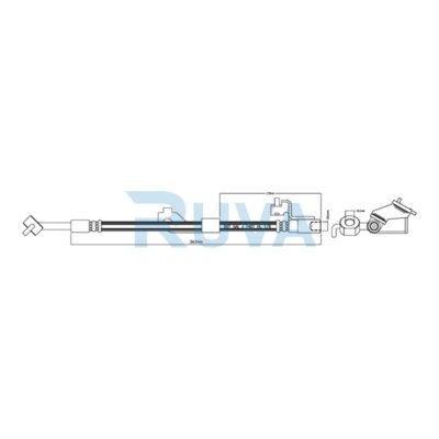 Fits Ford Escort 1995-2001 Ruva Front Left Brake Hose 1075807 1041775