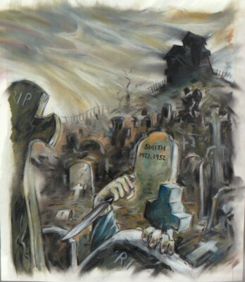 PROJECT BOOK COVER BY FRÉDÉRIC DARD ORIGINAL WATERCOLOR BY VICTOR SEVILLE 