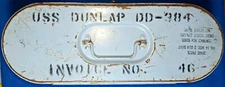 RARE USN Destroyer USS DUNLAP DD-384 Spare Parts Mk. 14 Mod. 2 Gun Sight Box