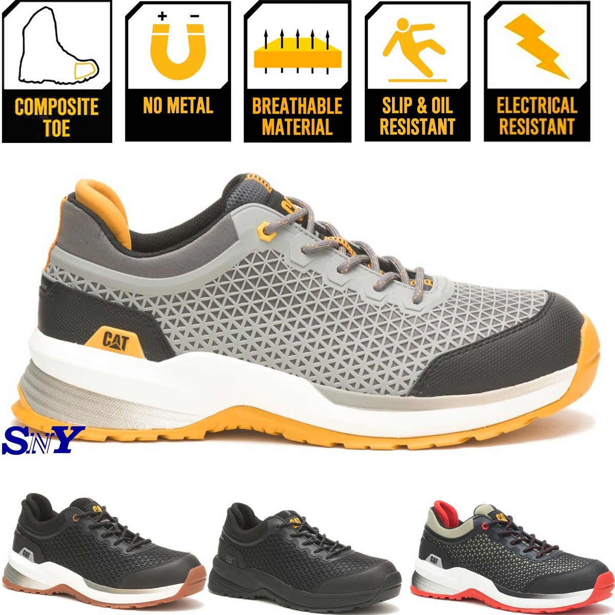 CAT Composite Toe Lightweight Slip-Resistant Non-Metallic 
