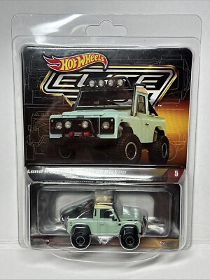 HOT WHEELS Elite 64 Land Rover Defender 90 Premium 1/64 Pickup Truck Diecast