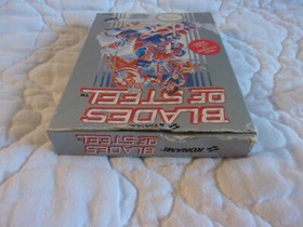 NINTENDO NES BLADES OF STEEL HOCKEY VIDEO GAME BOX MANUAL 1988 KONAMI JAPAN