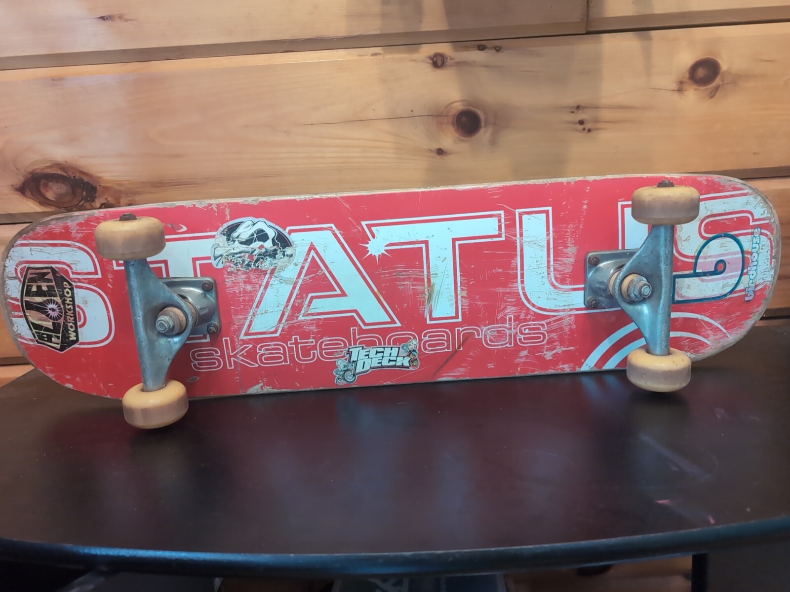 Vintage Status Skateboards 90s deck Football Shaped Old school