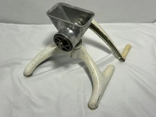 Vintage Sears Roebuck Maid of Honor Manual Tabletop White Food Grinder