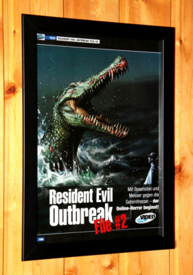 Resident Evil Outbreak File #2 Rare Small Poster / Unique Old Ad Page Framed PS2