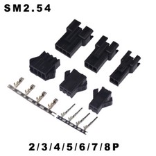 2.54mm SM2.54 Connector Plug Socket Terminal Male Female Housing 2/3/4/5/6/7/8P
