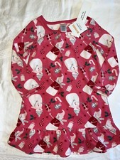 NWT Gymboree Girl Pink Fleece Snowman Holiday Christmas Nightgown - Size 4