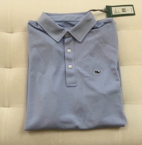 Vineyard Vines Golf Men's PERFORMANCE PIQUE Polo Small Style 1K1033 Hydrangea NW