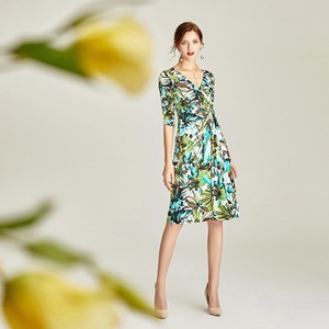 patterned wrap dress