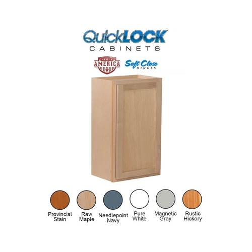 Quicklock RTA (Ready-to-Assemble) Single Door Wall Kitchen Cabinets 