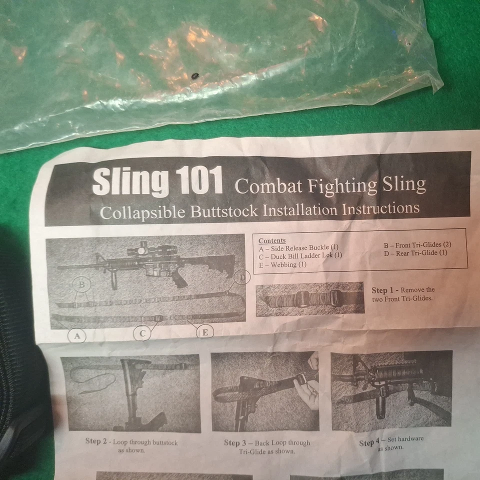 Correa de rifle de 3 puntos Spec-Ops Sling 101 universal de combate Foto 2 de 3