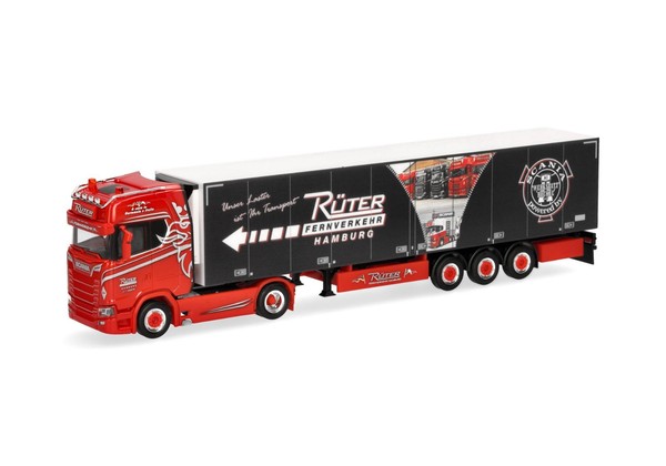 Herpa 320689 Scania CS20 Hd KüHlkoffer-Sattelzug RüTer Fernverkehr 1:87-image