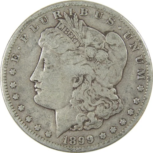 1899 S Morgan Silver Dollar F Fine $1 Coin Collectible SKU:I24363