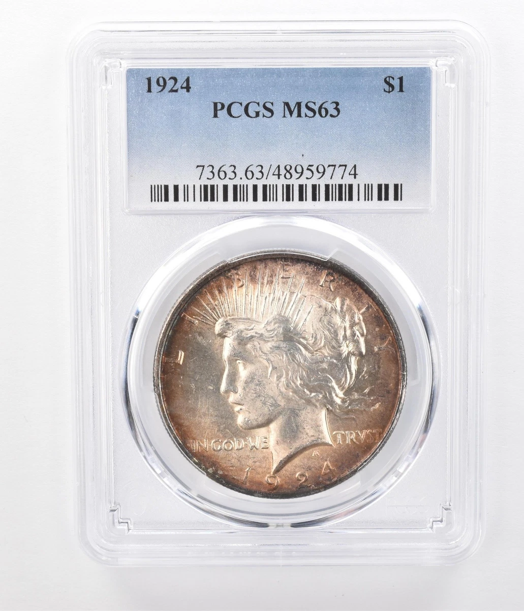 1924 ピースダラー PCGS MS63 銀貨 MS 63 Graded 1924 Year Peace Dollars (1921-1935) for sale | eBay