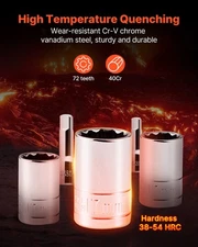 New Mechanics Tool Set and Socket Set, 1/4" 3/8" 1/2" Drive Deep and Standard