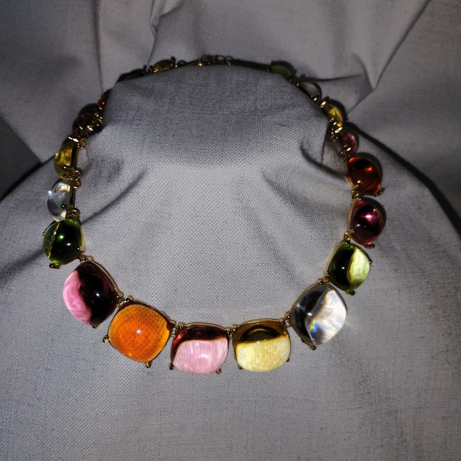 CHUNKY PASTEL TRANSPARENT STATEMENT NECKLACE - image 8