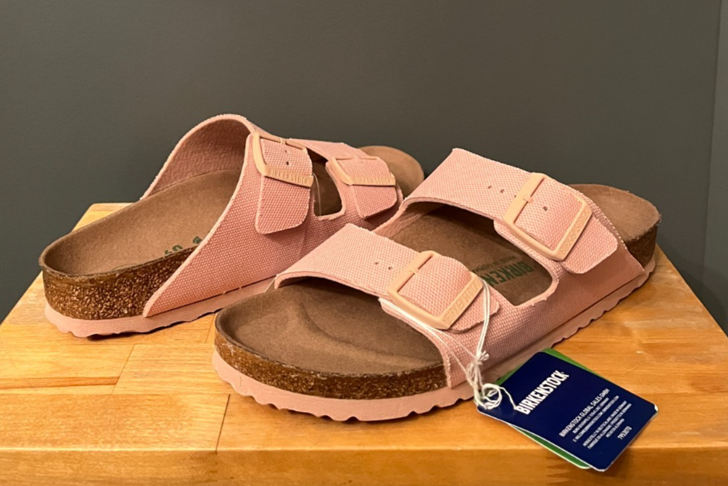 Birkenstock Women Soft Pink Arizona Vegan Sandals US 9-9.5 (EU 40
