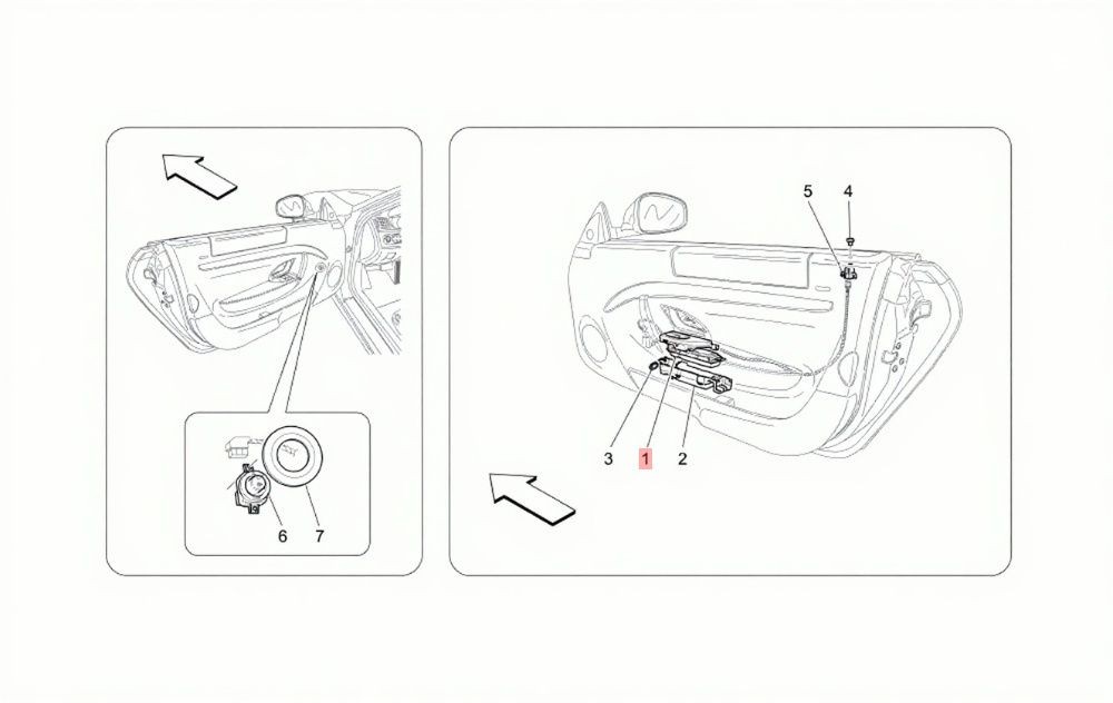 08-19 MASERATI GRANTURISMO S FRONT RIGHT PASSENGER SIDE WINDOW SWITCH CONTROL OE