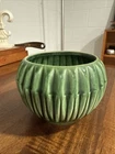 Vintage McCoy Pottery Planter Green Ribbed MCM USA  3.75”