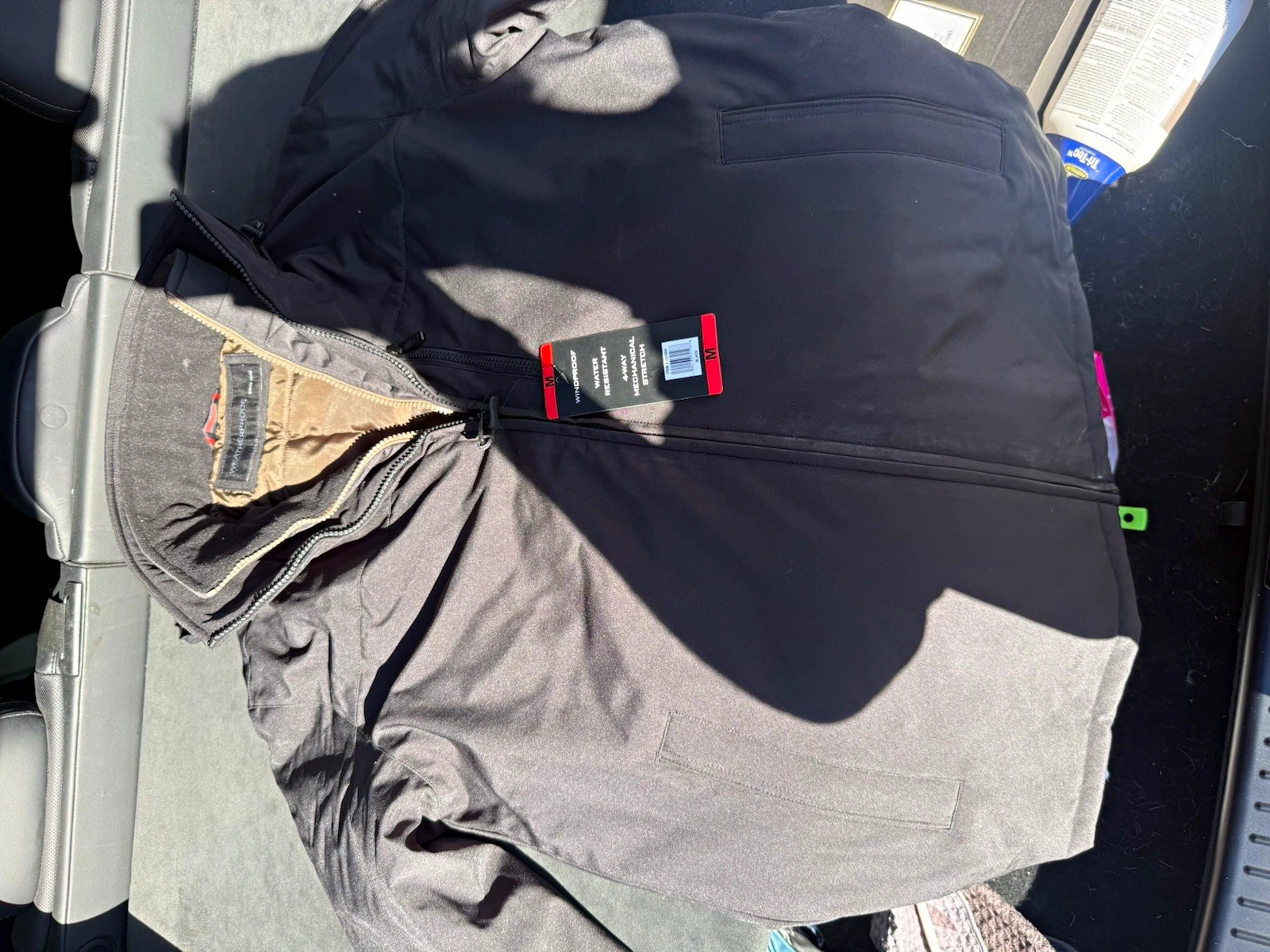 Weatherproof Men's Hooded Softshell Jacket Windproof Gray M image 1