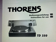 Thorens Td-350 User Manual Digital