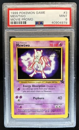 1999 Pokemon Wizards Black Star Promos Mewtwo #3 PSA 9