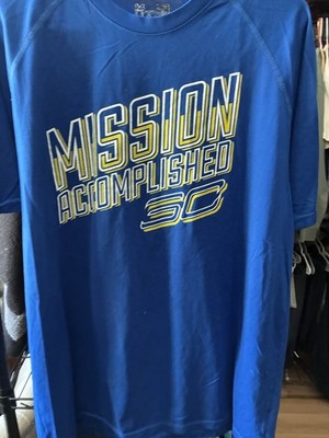 Stephan Curry Under Armour mission Accomplished Blue Performance Tee Size L