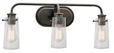 Kichler 45459OZ Braelyn 3-Light Bath Wall Mount in Olde Bronze