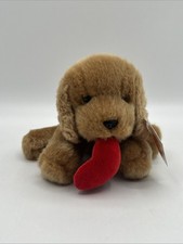 Russ Berrie Plush Love Puppies Brown Dog  Straight From The      in Mouth 5  NOS