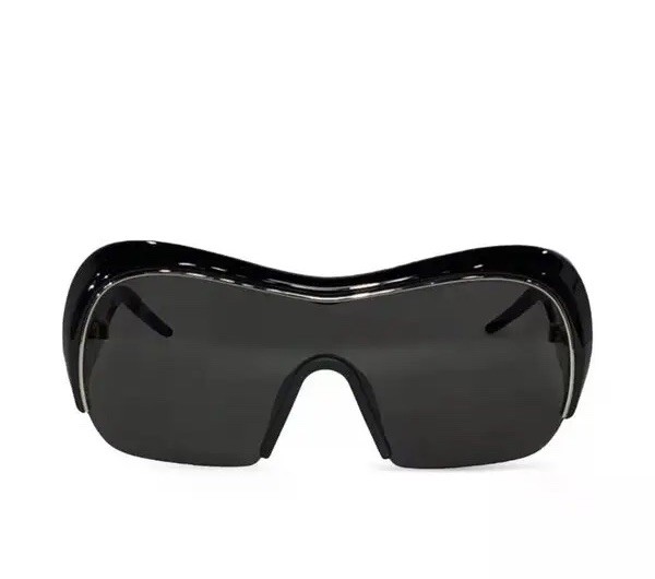 GIVENCHY Black Night Bird Unisex Rimless Mask Shield Style Sunglasses NEW $590