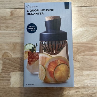 Rabbit Liquor Infusing Decanter 20 Oz Alcohol & Spirits Infuser Kit New