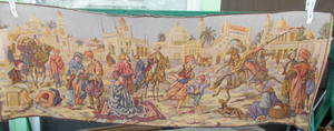 Vintage Large Arab City Scene 19" x 54"Wall Hanging*
