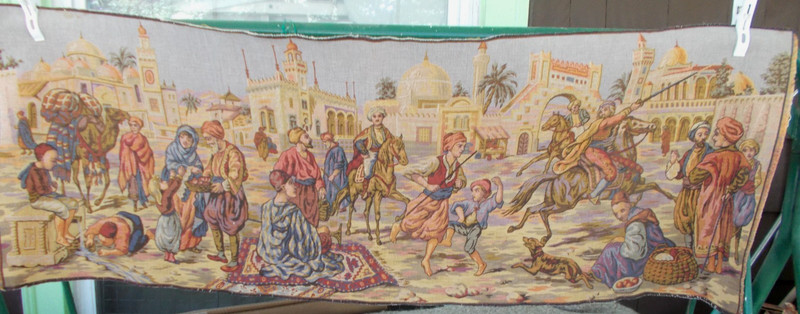 Vintage Large Arab City Scene 19" x 54"Wall Hanging*