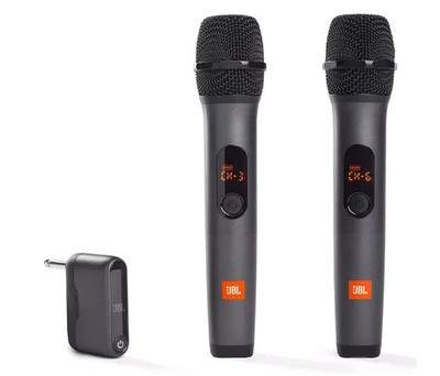 JBL Kabelloses Mikrofonsystem Set - 2er Pack für Karaoke Singen Kabelloses Mikrofon Neu