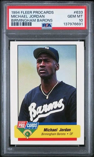 Michael Jordan 1994 Fleer Procards #633 Birmingham Barons PSA 10 GEM MINT