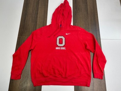 Nike Mens Size XL Red Ohio State University Hoodie Sweatshirt Buckeyes Sports