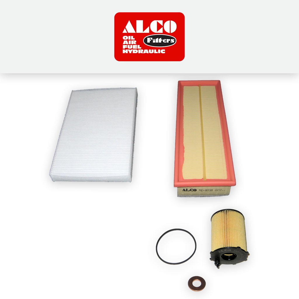 SERVICE KIT for PEUGEOT 307 1.6 HDI ALCO OIL AIR CABIN FILTERS (2004-2009)