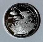 2015 MINT Guy Harvey BLUE MARLIN & MAHI BLUE 1 Oz .999 Silver Round