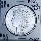 1921 BU GEM MORGAN SILVER DOLLAR UNC MS+++ U.S. MINT RARE COIN 7283