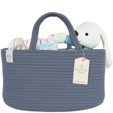 Diaper Caddy Organizer Basket for Nursery Storage Organizer Cart Baby Basket ...