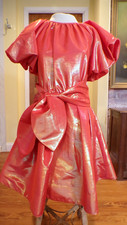 Christopher John Rogers Target Orange Puff Sleeve Volume Designer Dress Size XS