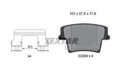 Bremsbelagsatz Hinten Cbi-System für Chrysler 300C LX Dodge Challenger ab 11->