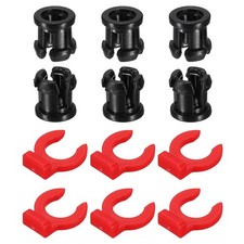 6 Set 3D Printer Tube Coupler Set Joint Connector 7.5mm OD x 4mm ID, Black/Red
